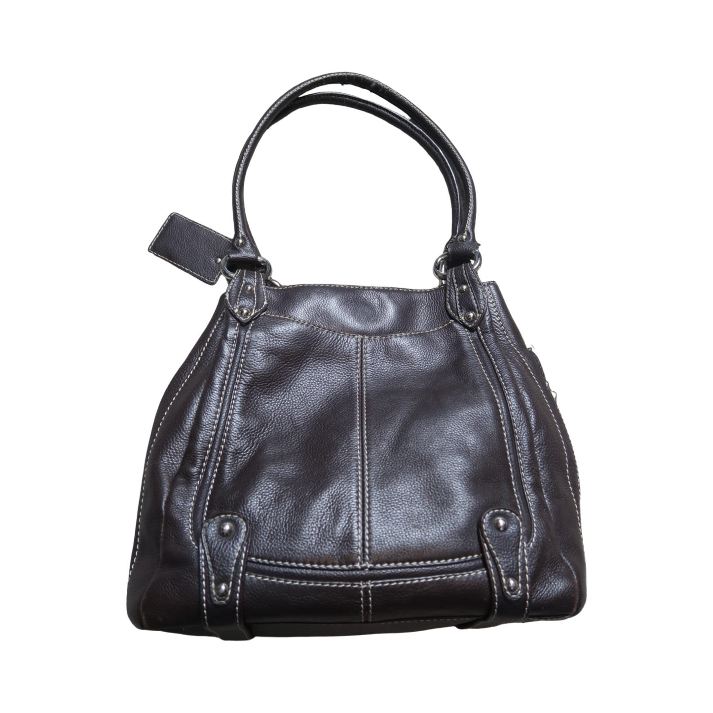 VINTAGE BROWN LEATHER BAG - M