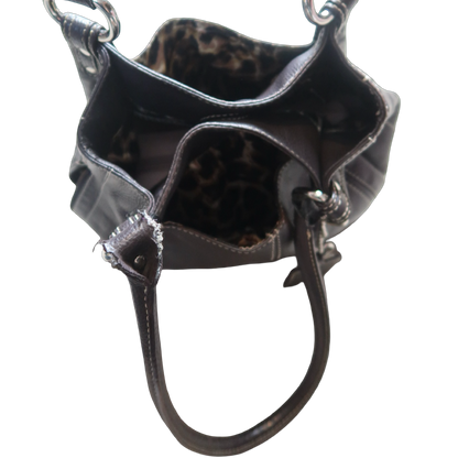 VINTAGE BROWN LEATHER BAG - M