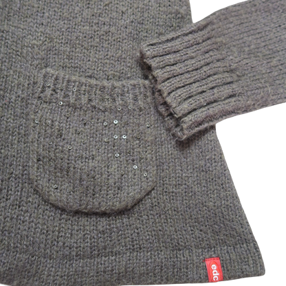 EDC BROWN SWEATER - M