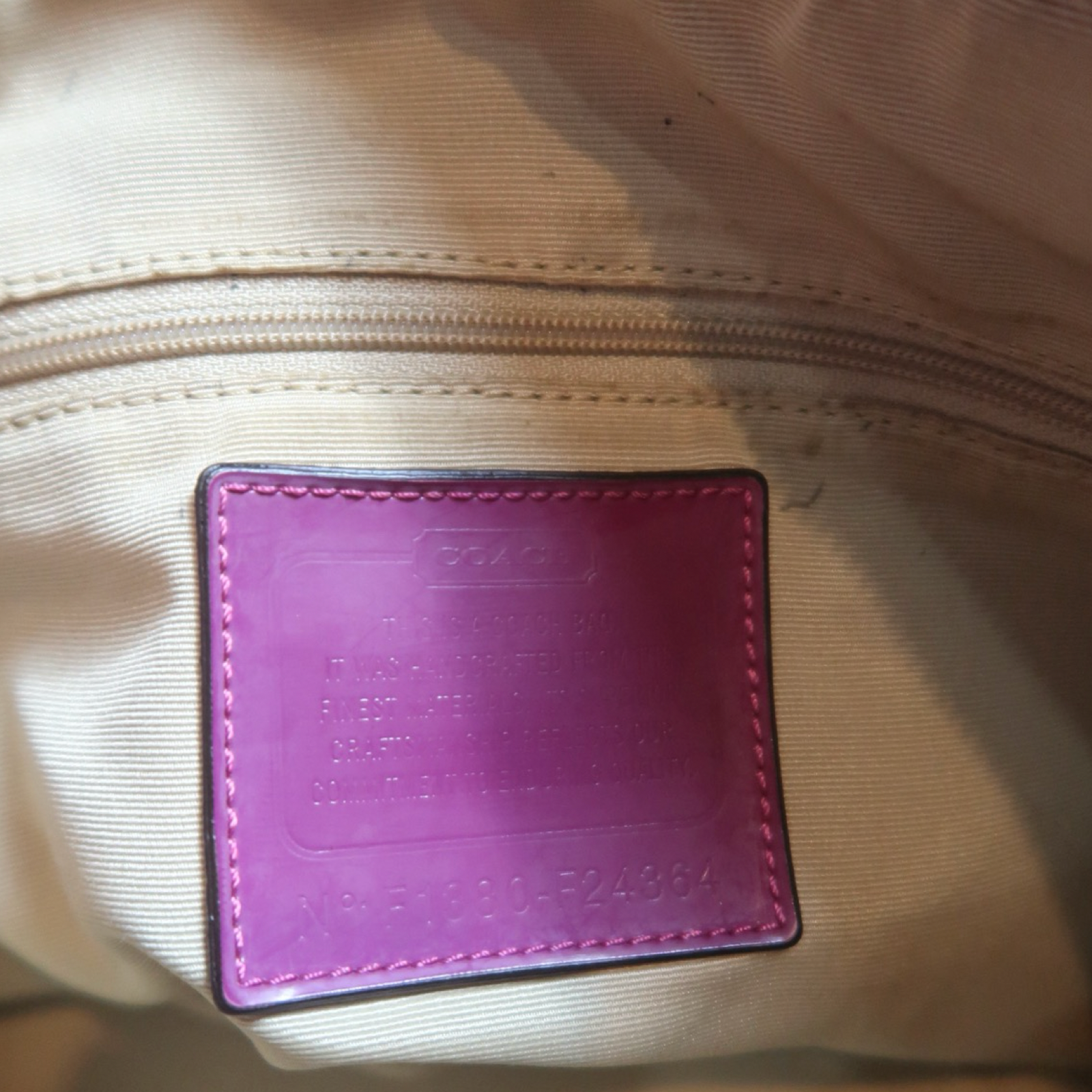 COACH PURPLE BAG - S